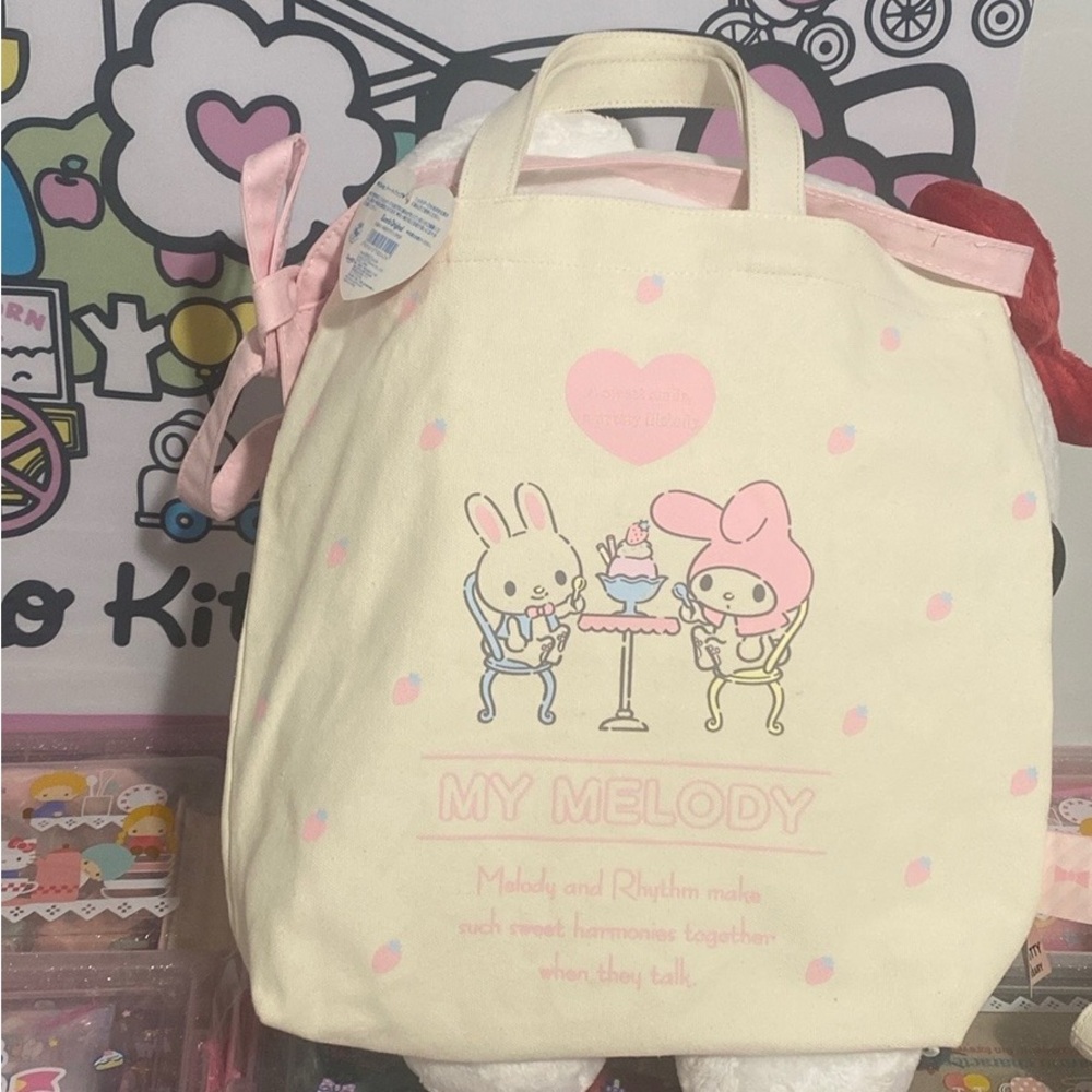 New Sanrio My Melody canvas tote medium shoulder bag